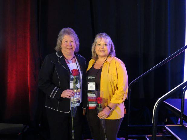 Karen Grindstaff, MSN, FNP-BC (left)and Susan M. Bush, RN are inducted as PCNA Fellows during the 2012 PCNA 18th Annual Symposium in Washington, DC. Karen Grindstaff, MSN, FNP-BC (left)and Susan M. Bush, RN are inducted as PCNA Fellows during the 2012 PCNA 18th Annual Symposium in Washington, DC.