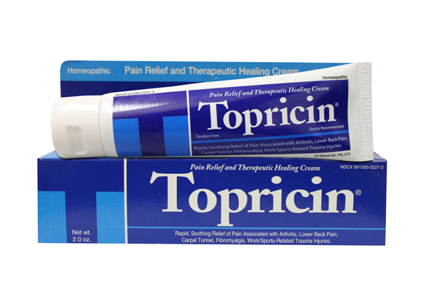 Fueled by nature not chemicals, Topricin's combination of eleven natural ingredients support and assist the body to detoxify and stimulate blood flow to increase oxygenation of the skin to speed healing to help user's enjoy life pain-free. Fueled by nature not chemicals, Topricin's combination of eleven natural ingredients support and assist the body to detoxify and stimulate blood flow to increase oxygenation of the skin to speed healing to help user's enjoy life pain-free.