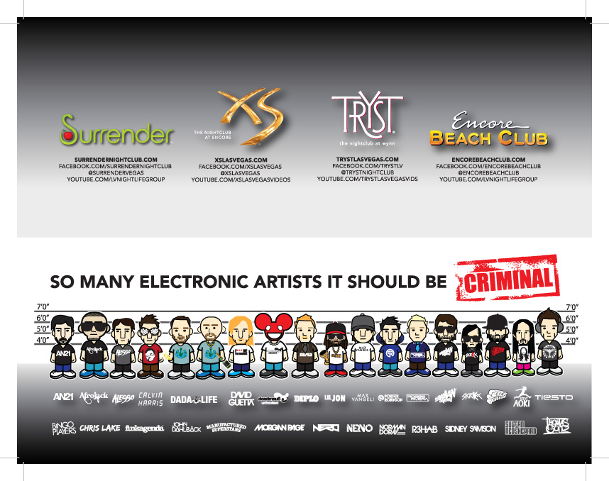 More than 30 artists join XS, Tryst, Surrender and Encore Beach Club for exclusive residencies in 2012 More than 30 artists join XS, Tryst, Surrender and Encore Beach Club for exclusive residencies in 2012