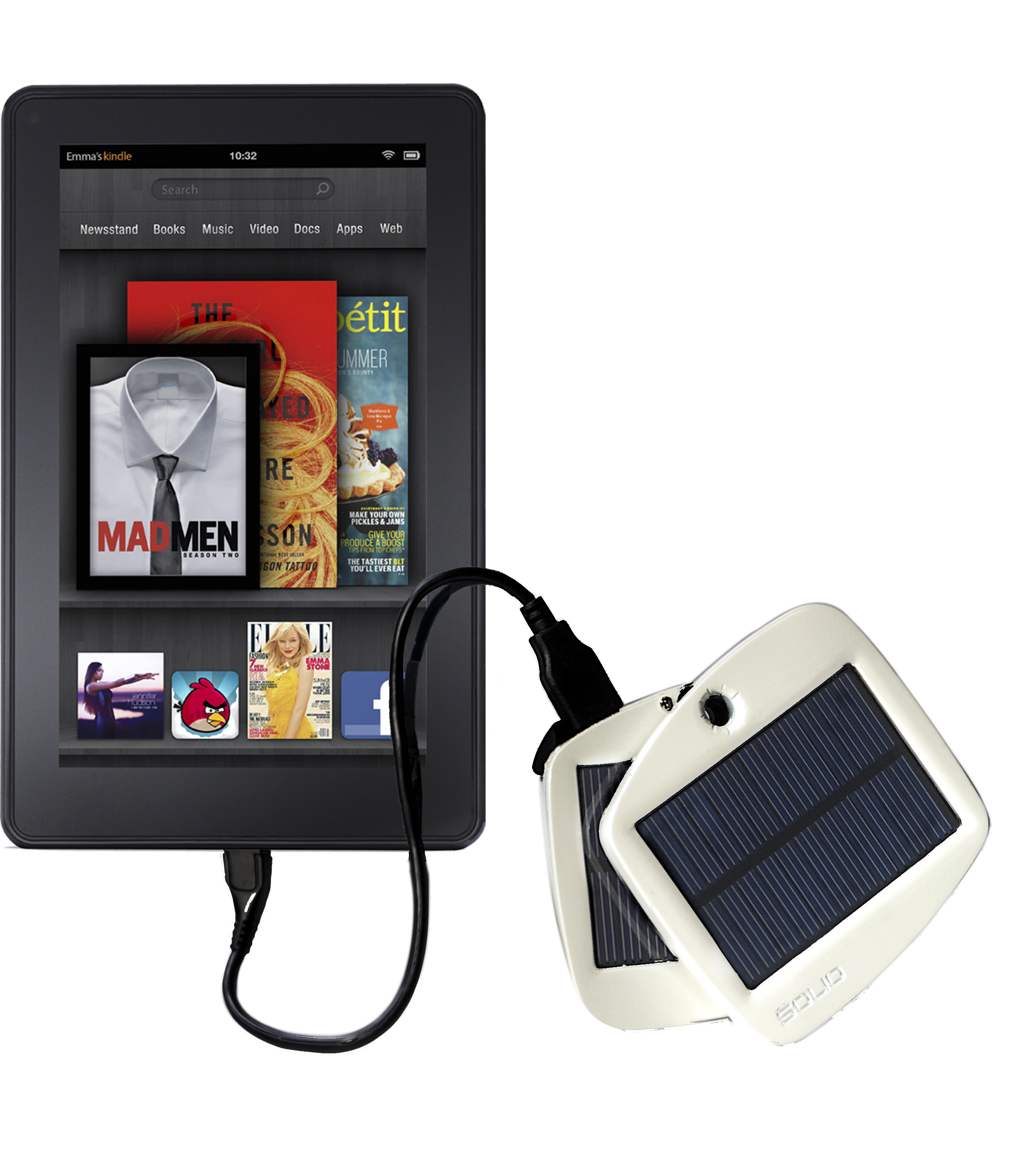 Solio's New BOLT Solar Charger Pairs with the Kindle Fire for Anytime ...