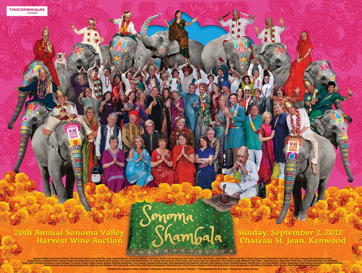 The 2012 Sonoma Valley Harvest Wine Auction Poster featuring vintners, winemakers and chefs from throughout Sonoma County celebrating the 20th Anniversary of this important charity event. The 2012 Sonoma Valley Harvest Wine Auction Poster featuring vintners, winemakers and chefs from throughout Sonoma County celebrating the 20th Anniversary of this important charity event.