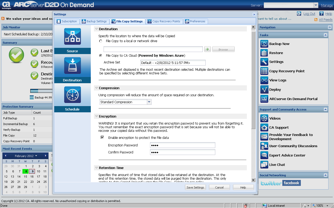 CA ARCserve D2D On Demand enables users to copy/archive files to disk or cloud based upon specified policies. CA ARCserve D2D On Demand enables users to copy/archive files to disk or cloud based upon specified policies.