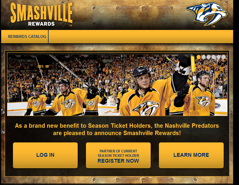 SmashvilleRewards.com home page SmashvilleRewards.com home page