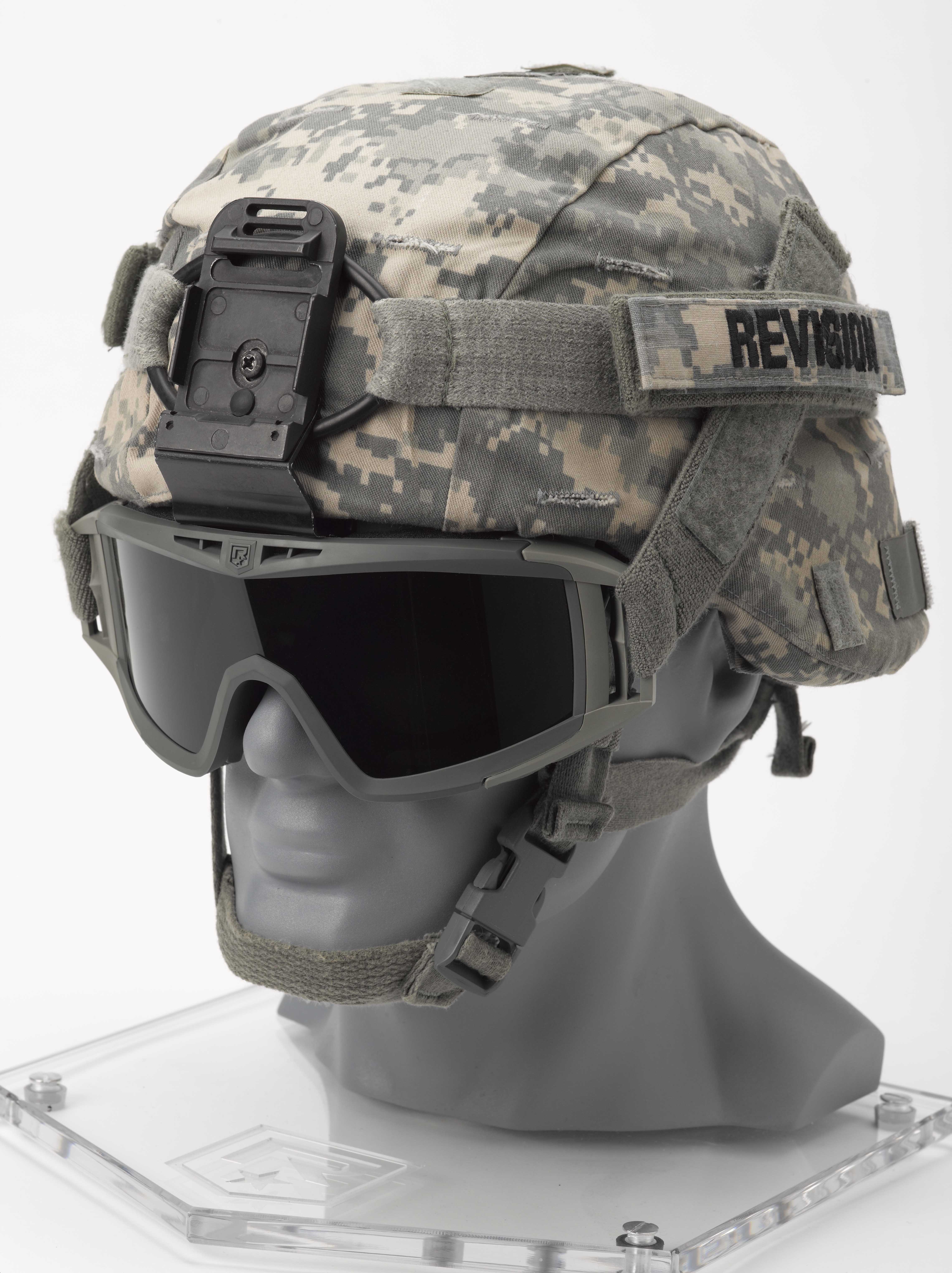 The Desert Locust Goggle and PDQ Quick Release System in the donned position. The Desert Locust Goggle and PDQ Quick Release System in the donned position.