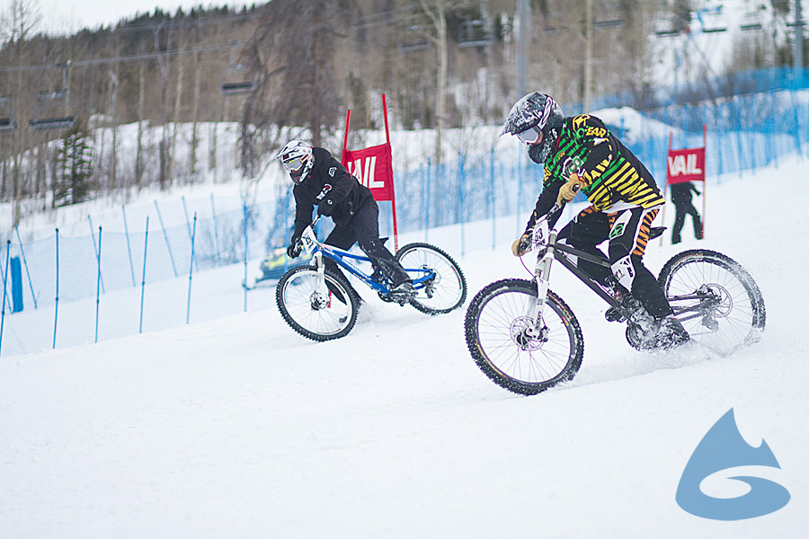 Dual slalom racing at the 2012 Winter Mountain Games Dual slalom racing at the 2012 Winter Mountain Games