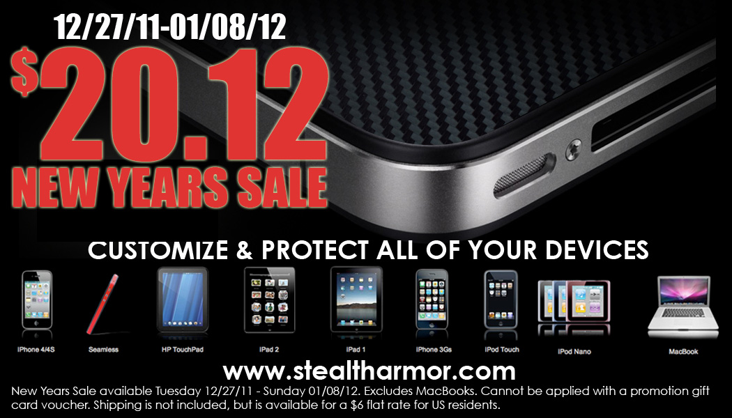 And here's more exciting StealthArmor news: Go ahead and check "Protect new device I got for Christmas" off your New Year's goals because through Jan. 9, StealthArmor full-body kits are only $20.12.
And here's more exciting StealthArmor news: Go ahead and check "Protect new device I got for Christmas" off your New Year's goals because through Jan. 9, StealthArmor full-body kits are only $20.12.