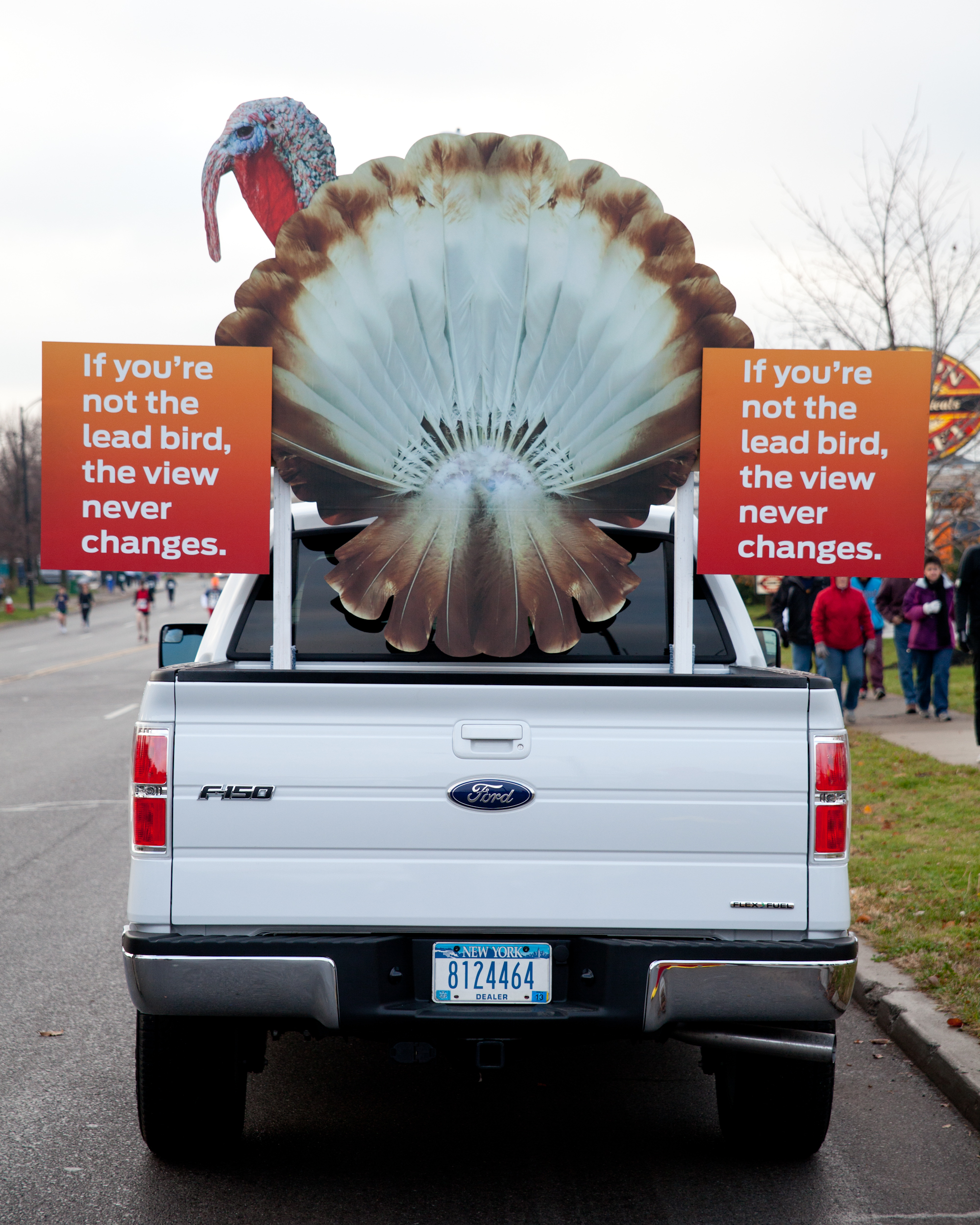 WNY Ford Dealers surprised Buffalo Turkey Trotters with a decked out Built Tough Ford F-150 pace truck. WNY Ford Dealers surprised Buffalo Turkey Trotters with a decked out Built Tough Ford F-150 pace truck.