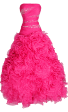 Strapless Beaded Bandage Mesh Florettes Prom Dress Strapless Beaded Bandage Mesh Florettes Prom Dress