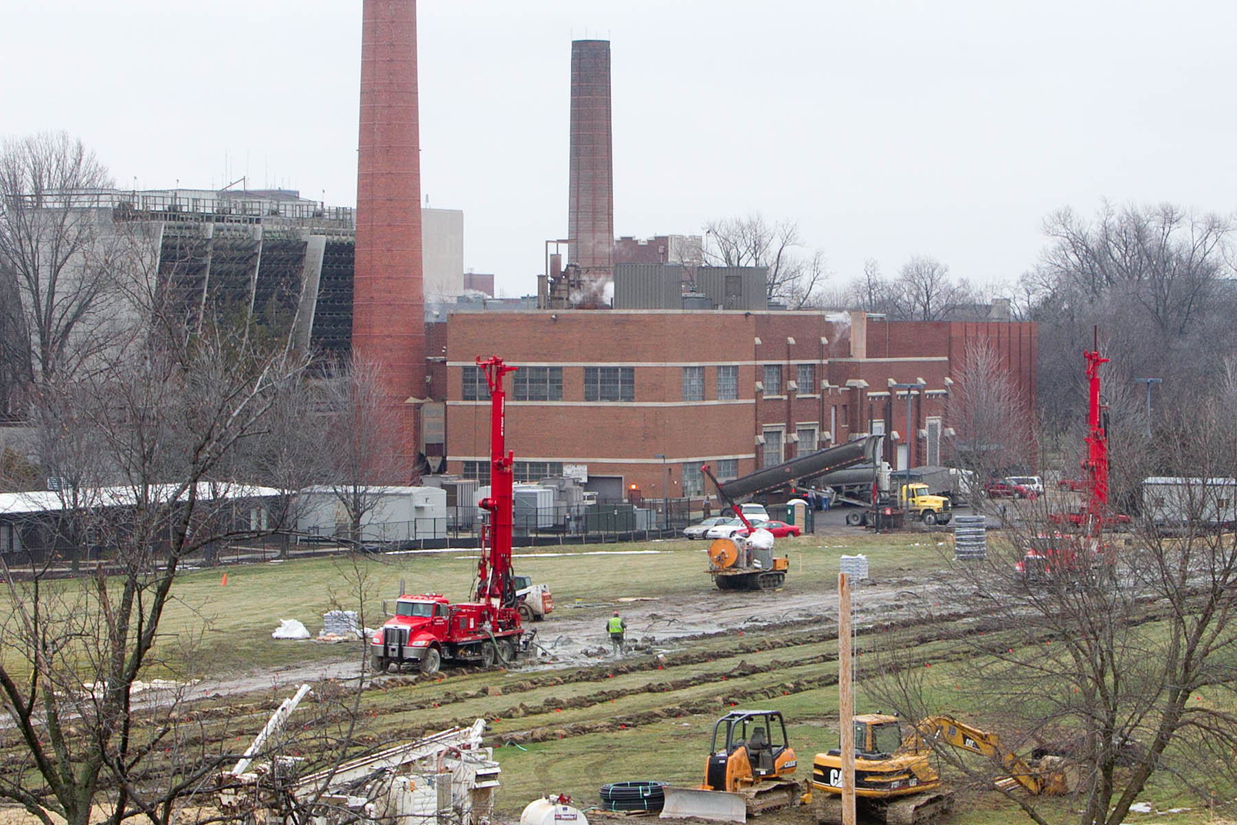 Ball State putting in the second geothermal field. Ball State putting in the second geothermal field.