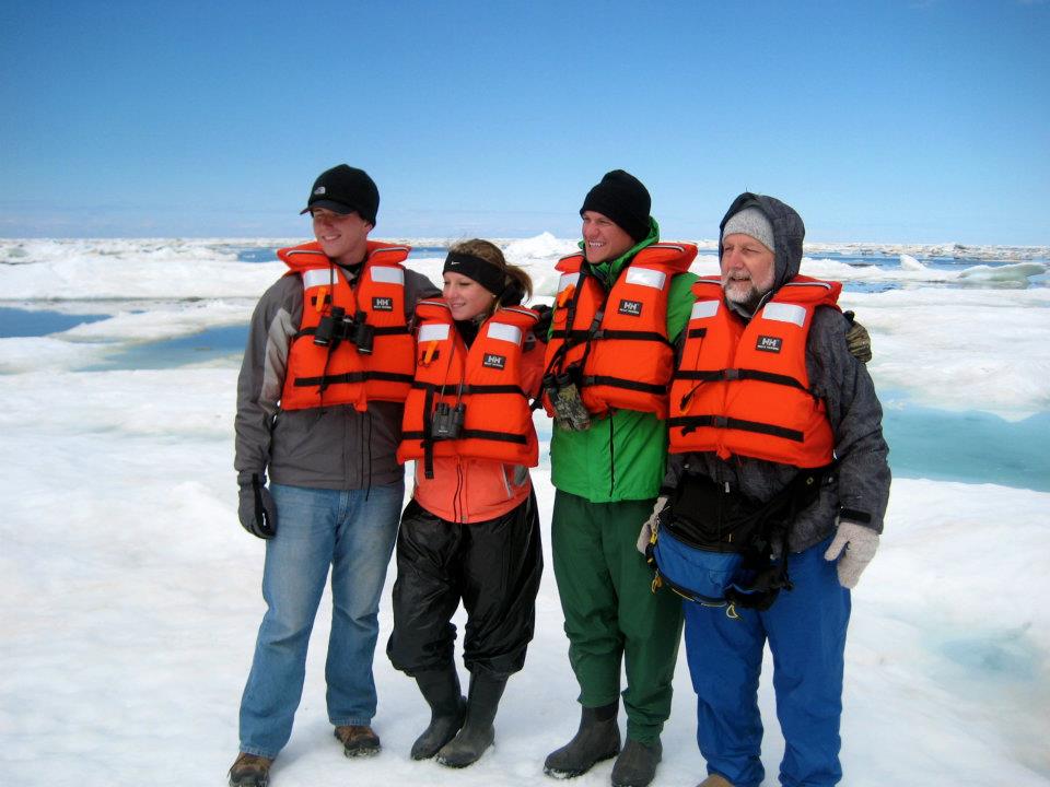 A group from Concordia University, Nebraska traveled to Canada to study arctic biology and are seen here on sea ice in Hudson Bay near the mouth of Churchill River. From left: John Chatwell, Ashlee Brown, Brad Schick and Prof. Joe Gubanyi. A group from Concordia University, Nebraska traveled to Canada to study arctic biology and are seen here on sea ice in Hudson Bay near the mouth of Churchill River. From left: John Chatwell, Ashlee Brown, Brad Schick and Prof. Joe Gubanyi.