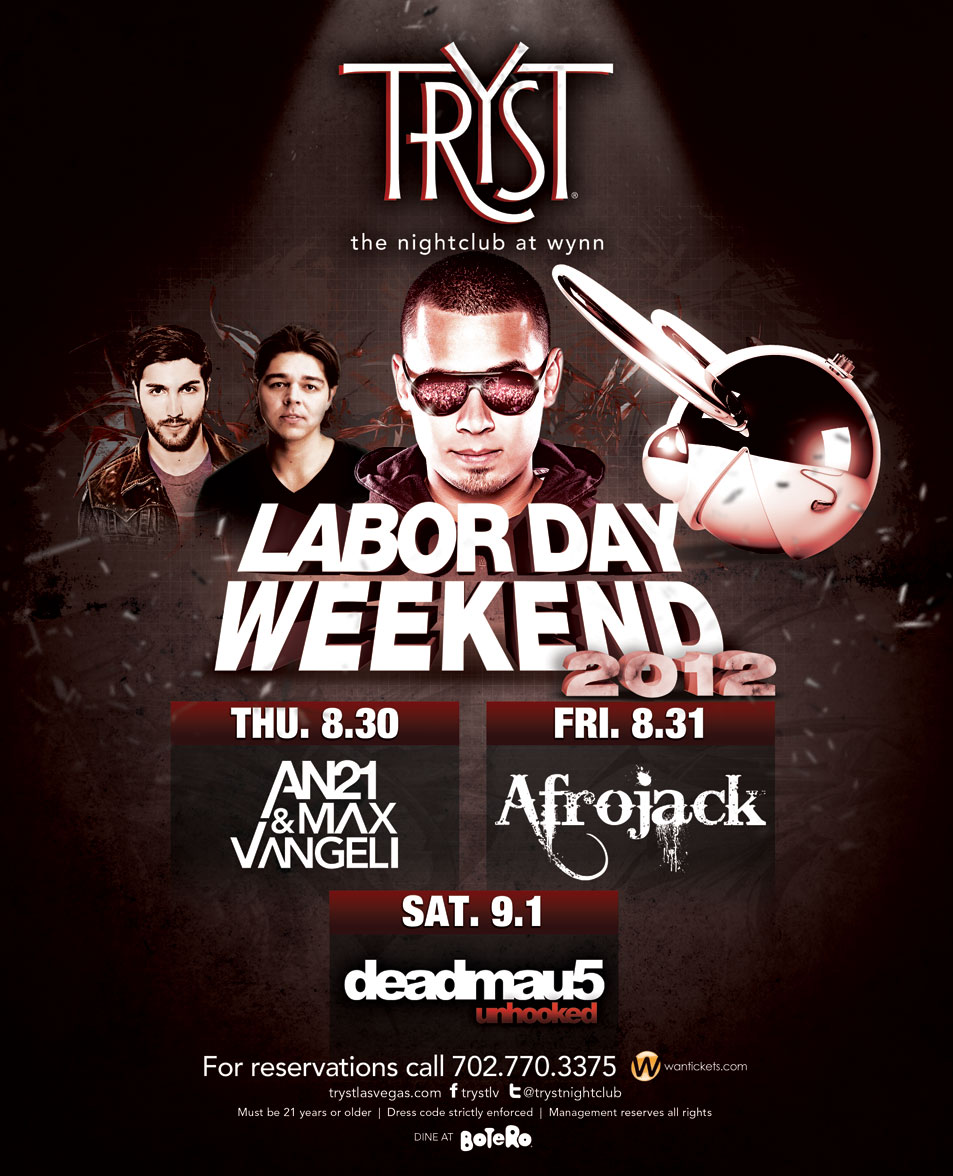Tryst Nightclub Develops a Flawless International DJ Roster for Labor Day Weekend Tryst Nightclub Develops a Flawless International DJ Roster for Labor Day Weekend
