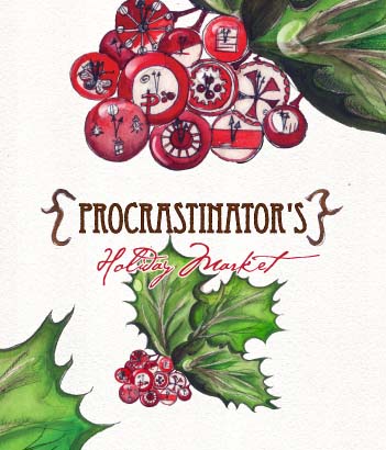 The first annual {Procrastinator's} Holiday Market was designed as a fun and relaxing community shopping experience and "one-stop-shop" for those who wait until the last minute to purchase holiday gifts and goods, and as a way to focus the local consumer on buying local during the 2011 holiday season. The first annual {Procrastinator's} Holiday Market was designed as a fun and relaxing community shopping experience and "one-stop-shop" for those who wait until the last minute to purchase holiday gifts and goods, and as a way to focus the local consumer on buying local during the 2011 holiday season.