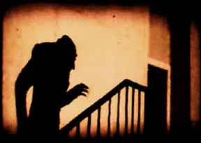 Iconic image from 1922 vampire film Nosferatu. Iconic image from 1922 vampire film Nosferatu.