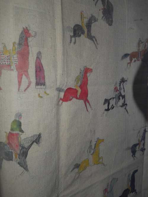 The lining of the tepee on display starting March 17 at the Pioneer Museum. The lining of the tepee on display starting March 17 at the Pioneer Museum.