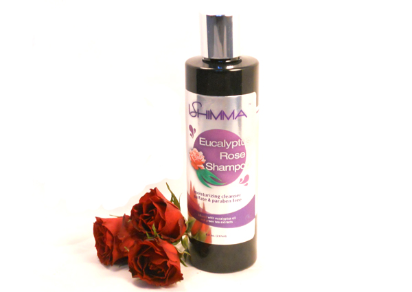 Ishimma Eucalyptus Rose Shampoo - a sulfate-free moisturizing cleanser, infused with rosehip seed oil, eucalyptus essential oil, and natural extracts. Ishimma Eucalyptus Rose Shampoo - a sulfate-free moisturizing cleanser, infused with rosehip seed oil, eucalyptus essential oil, and natural extracts.