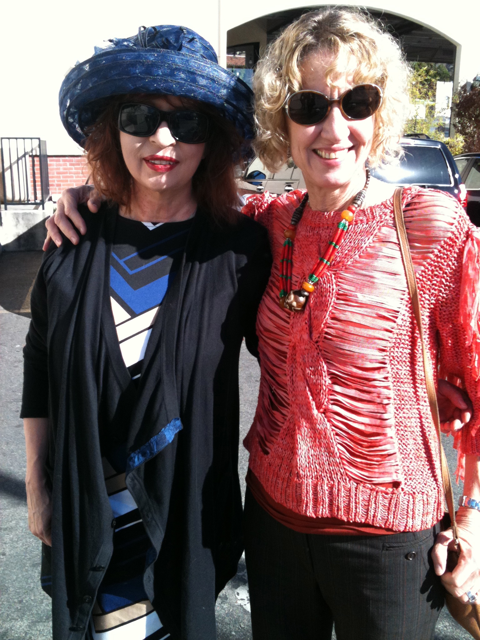 Patt Morrison, TV and Radio Host wearing one of her signature hats. Kathyrn Hagen, Chair, Woodbury University Fashion Design Department. Patt Morrison, TV and Radio Host wearing one of her signature hats. Kathyrn Hagen, Chair, Woodbury University Fashion Design Department.