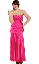 Strapless Satin Bandage Trumpet Formal Dress Prom Gown Crystal Flower Brooch Bridesmaid Junior & Plus Strapless Satin Bandage Trumpet Formal Dress Prom Gown Crystal Flower Brooch Bridesmaid Junior & Plus