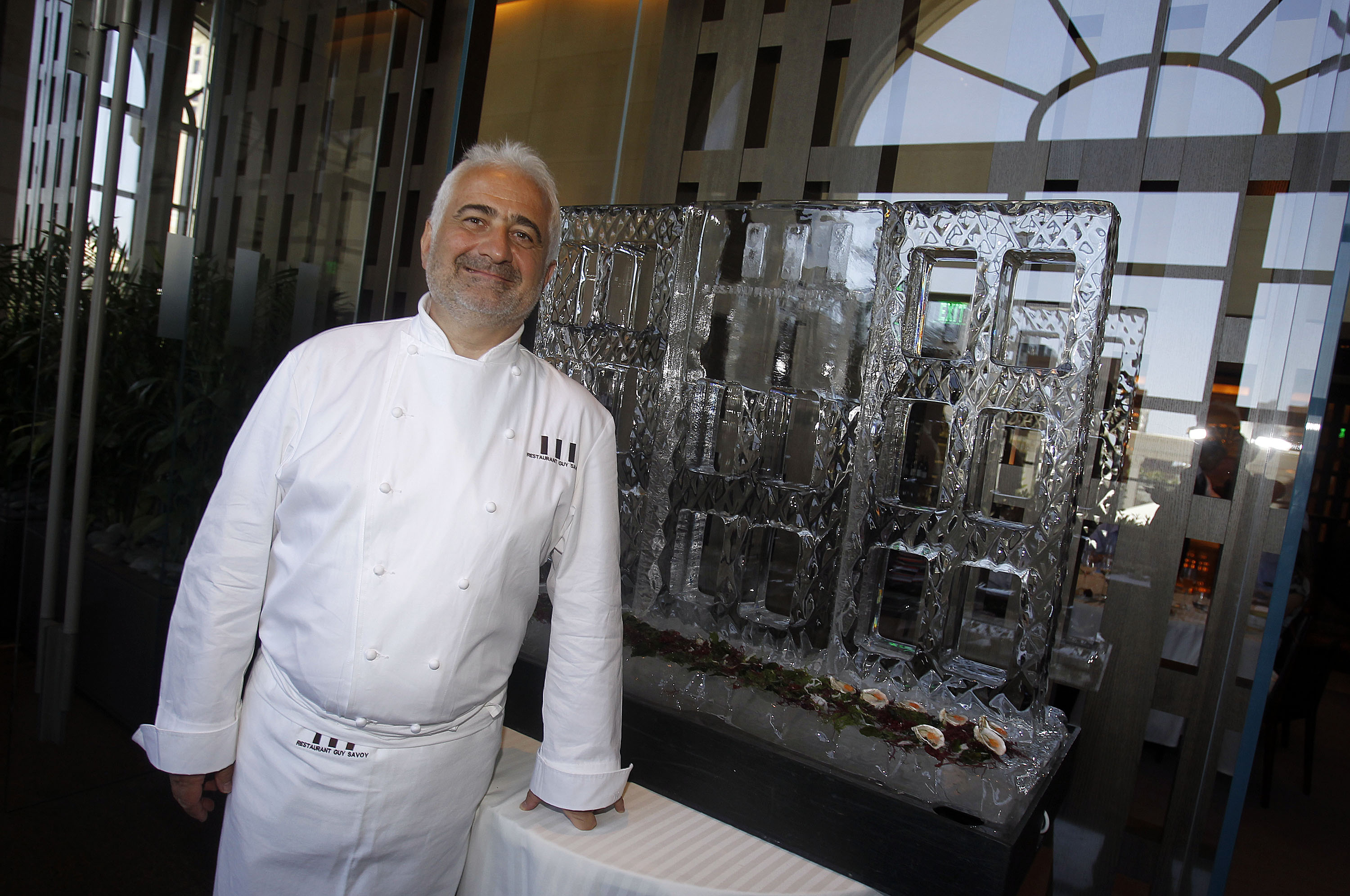 Guy Savoy served up an exclusive menu for Mother's Day during Vegas Uncork'd by Bon Appetit. Photo credit: Isaac Brekken/Bon Appetit. Guy Savoy served up an exclusive menu for Mother's Day during Vegas Uncork'd by Bon Appetit. Photo credit: Isaac Brekken/Bon Appetit.