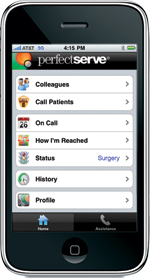 PerfectServe Clinician iPhone App PerfectServe Clinician iPhone App