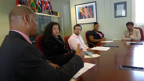 Representative Clarke meets with a Campaign for Prison Phone Justice delegation. Representative Clarke meets with a Campaign for Prison Phone Justice delegation.