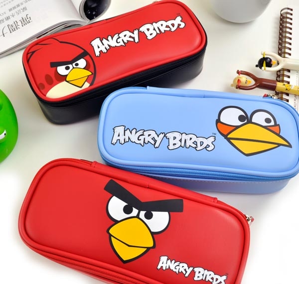 Angry Birds Character Single Zipper Red Pencil Case
