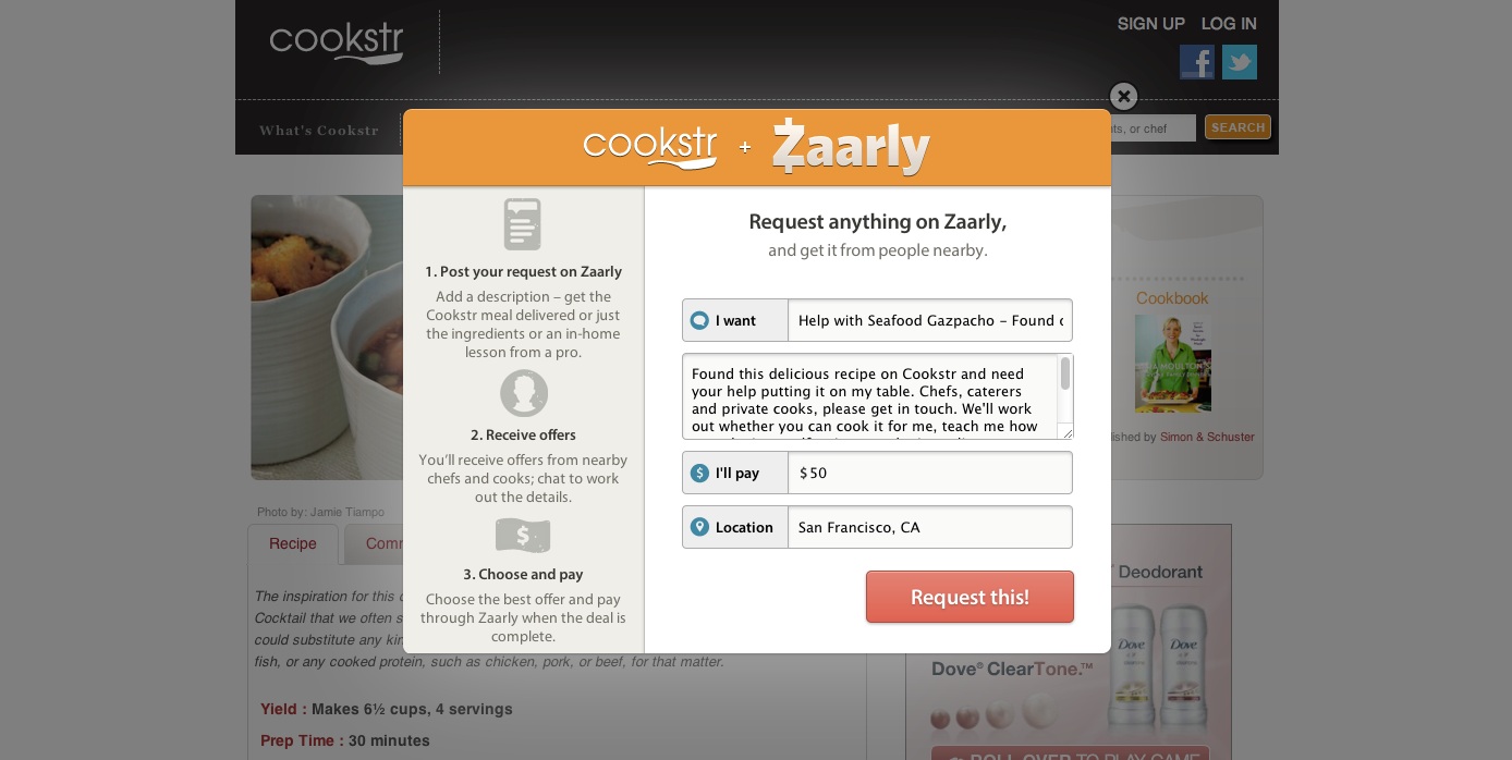 Cookstr Zaarly Anywhere Request Cookstr Zaarly Anywhere Request