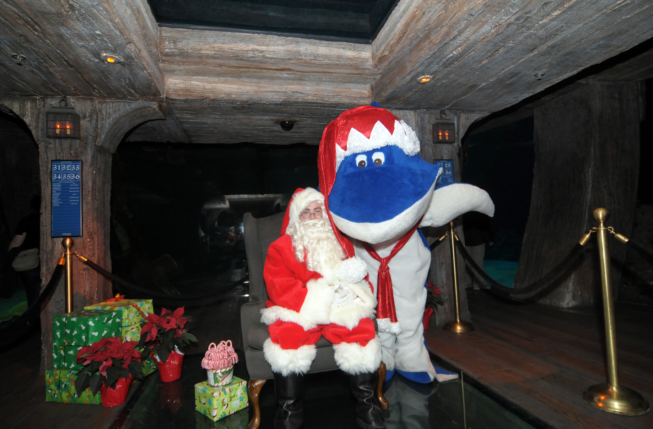 "Santa in the Shipwreck" at Shark Reef Aquarium at Mandalay Bay "Santa in the Shipwreck" at Shark Reef Aquarium at Mandalay Bay