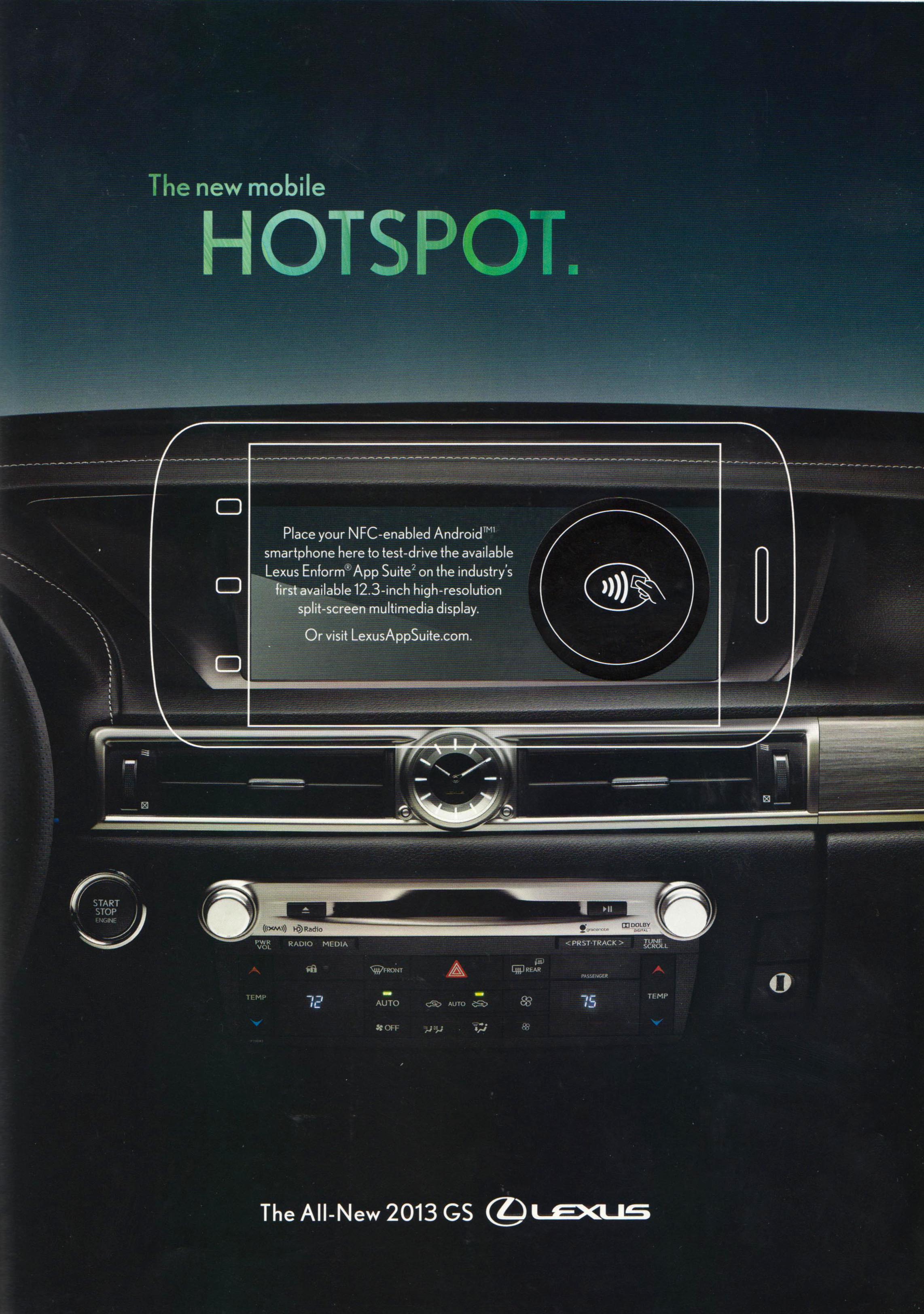 Wired featured Lexus ad with embedded NFC chip.