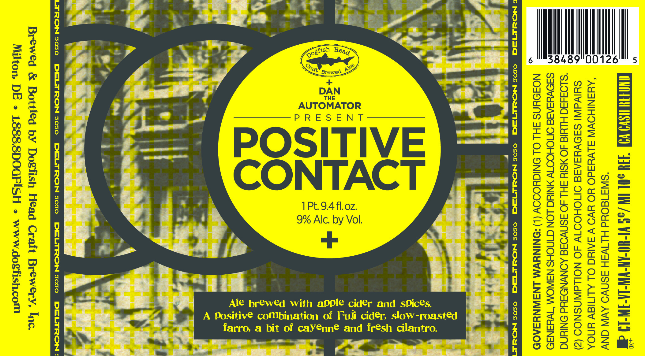 Positive Contact is made with wood-pressed Fuji apples, roasted farro, cayenne peppers and fresh cilantro. Positive Contact is made with wood-pressed Fuji apples, roasted farro, cayenne peppers and fresh cilantro.